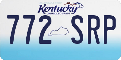 KY license plate 772SRP