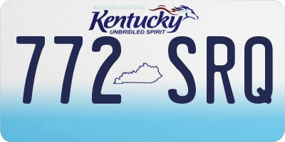 KY license plate 772SRQ