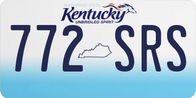 KY license plate 772SRS