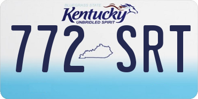 KY license plate 772SRT