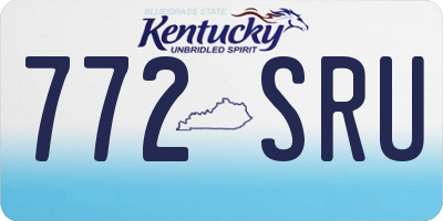 KY license plate 772SRU