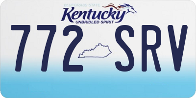 KY license plate 772SRV