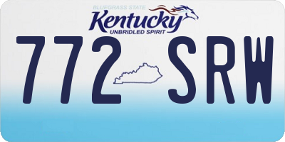 KY license plate 772SRW