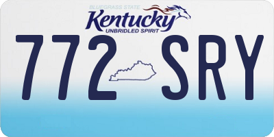 KY license plate 772SRY