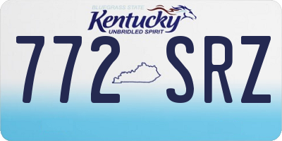 KY license plate 772SRZ