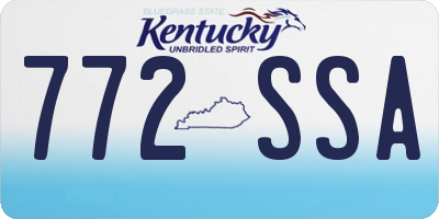 KY license plate 772SSA