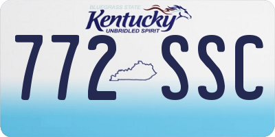 KY license plate 772SSC