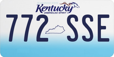 KY license plate 772SSE