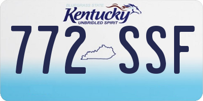 KY license plate 772SSF