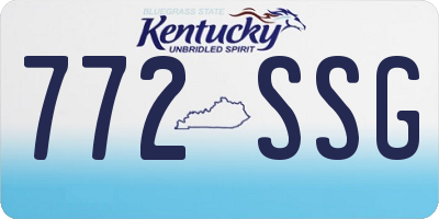 KY license plate 772SSG
