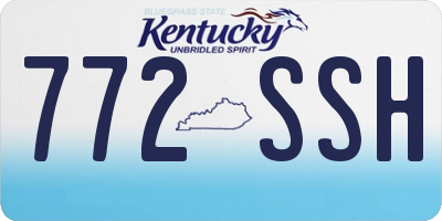 KY license plate 772SSH