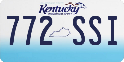 KY license plate 772SSI