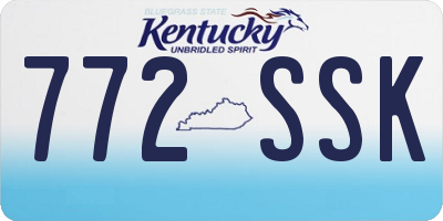 KY license plate 772SSK