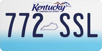 KY license plate 772SSL