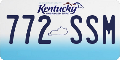 KY license plate 772SSM