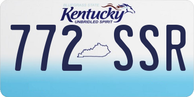 KY license plate 772SSR