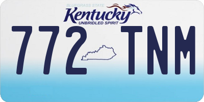 KY license plate 772TNM