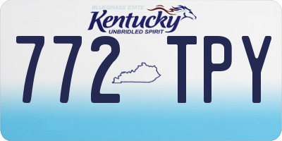 KY license plate 772TPY