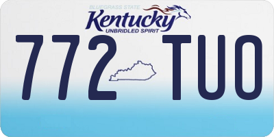 KY license plate 772TUO