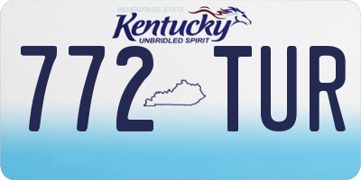 KY license plate 772TUR