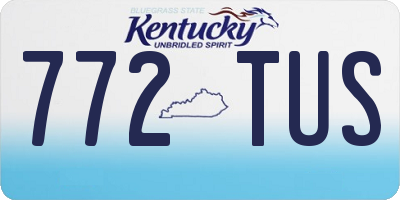 KY license plate 772TUS