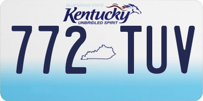 KY license plate 772TUV