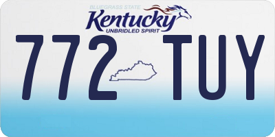 KY license plate 772TUY