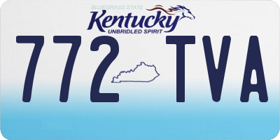 KY license plate 772TVA