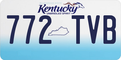 KY license plate 772TVB