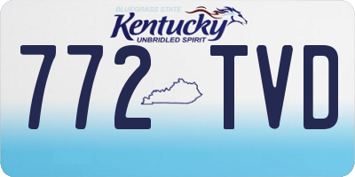KY license plate 772TVD