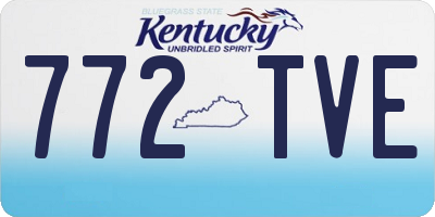 KY license plate 772TVE