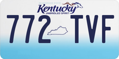 KY license plate 772TVF