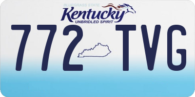 KY license plate 772TVG