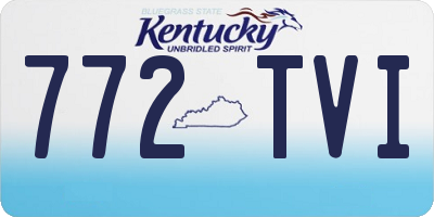 KY license plate 772TVI