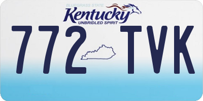 KY license plate 772TVK
