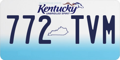 KY license plate 772TVM