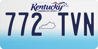 KY license plate 772TVN