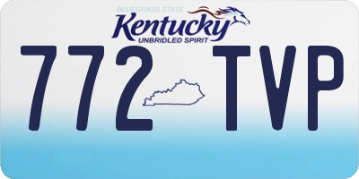 KY license plate 772TVP