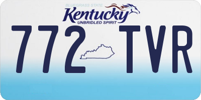 KY license plate 772TVR