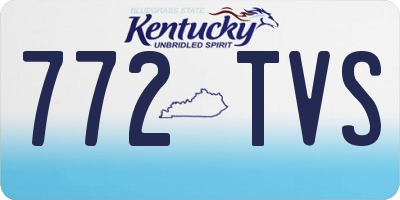 KY license plate 772TVS