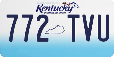 KY license plate 772TVU