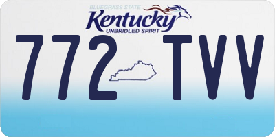 KY license plate 772TVV