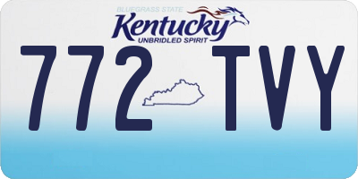 KY license plate 772TVY
