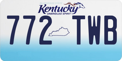 KY license plate 772TWB