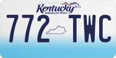 KY license plate 772TWC