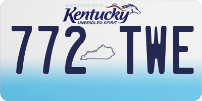 KY license plate 772TWE