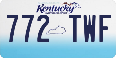 KY license plate 772TWF