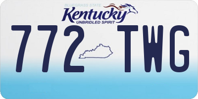 KY license plate 772TWG