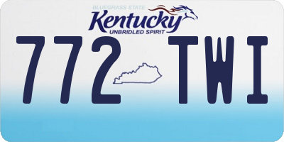 KY license plate 772TWI