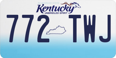 KY license plate 772TWJ